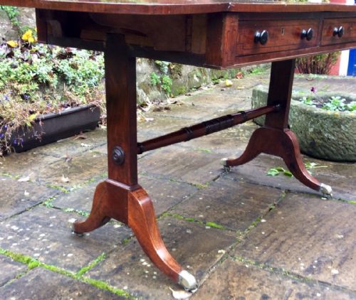 REGENCY MAHOGANY SOFA TABLE - ADDITIONAL PHOTO 1