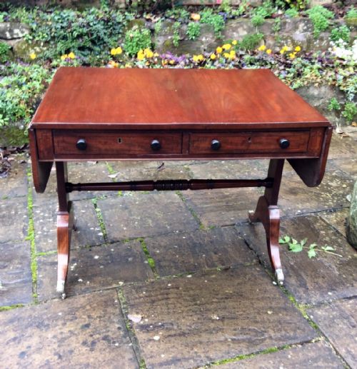 REGENCY MAHOGANY SOFA TABLE - ADDITIONAL PHOTO 6