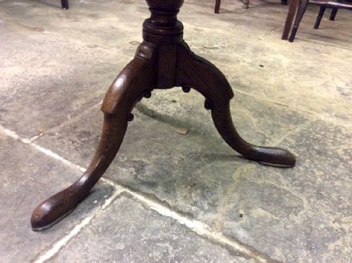 OAK TRIPOD TILT TOP TABLE - ADDITIONAL PHOTO 1