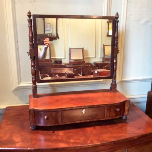 mahogany toilet or dressing table mirror - CATEGORY: ANTIQUE MIRRORS - DATED 1850