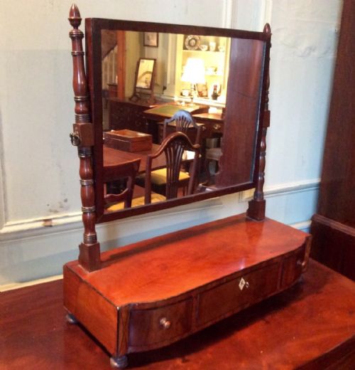 MAHOGANY TOILET OR DRESSING TABLE MIRROR - ADDITIONAL PHOTO 2