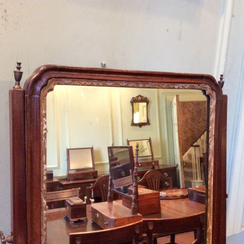 A PRETTY MAHOGANY DRESSING TABLE OR TOILET MIRROR - ADDITIONAL PHOTO 3