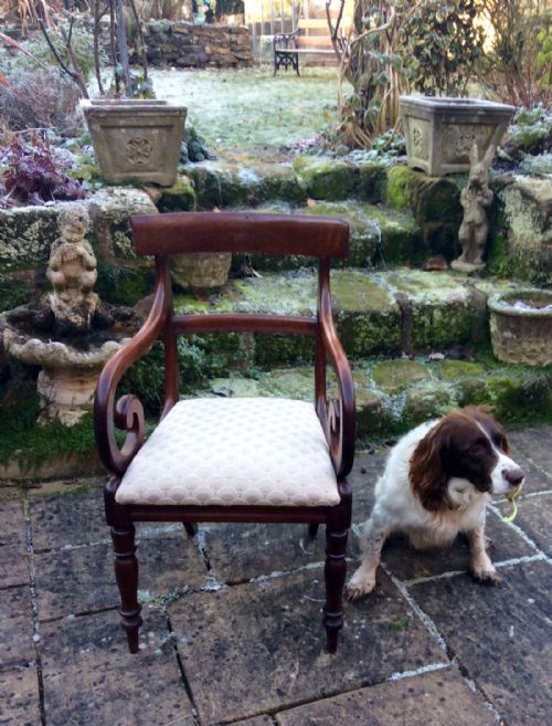 mahogany desk or carver chair - CATEGORY: ANTIQUE CHAIRS - DATED 19TH CENTURY