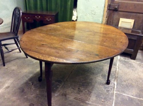 georgian oak oval dining table - CATEGORY: ANTIQUE TABLES - DATED GEORGIAN