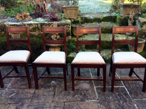 a good set of four georgian dining chairs - CATEGORY: ANTIQUE CHAIRS - DATED GEORGIAN