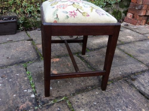 GEORGIAN MAHOGANY DRESSING TABLE STOOL - ADDITIONAL PHOTO 3
