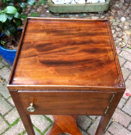 GEORGIAN BEDSIDE TABLE OR POT CUPBOARD - ADDITIONAL PHOTO 1