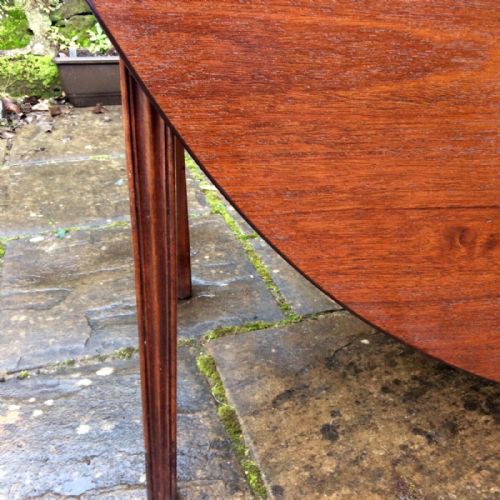GEORGIAN MAHOGANY DROP LEAF OVAL DINING TABLE - ADDITIONAL PHOTO 1
