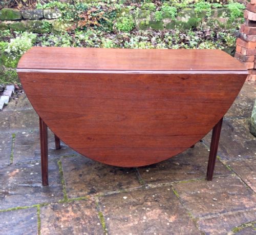 GEORGIAN MAHOGANY DROP LEAF OVAL DINING TABLE - ADDITIONAL PHOTO 2