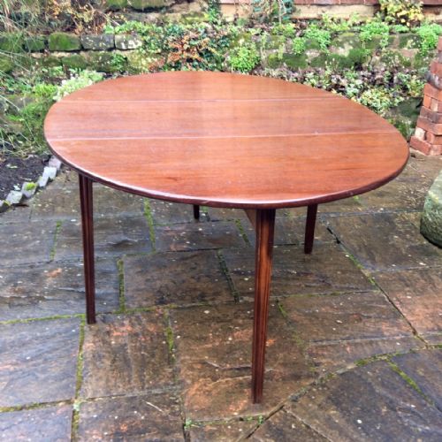GEORGIAN MAHOGANY DROP LEAF OVAL DINING TABLE - ADDITIONAL PHOTO 6