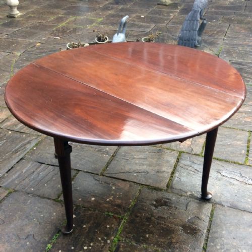georgian drop leaf pad foot dining table - CATEGORY: ANTIQUE TABLES - DATED 1750