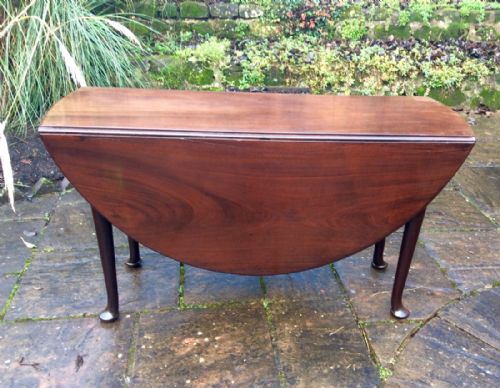 GEORGIAN DROP LEAF PAD FOOT DINING TABLE - ADDITIONAL PHOTO 1