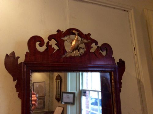 GEORGIAN MAHOGANY FRET WALL MIRROR - ADDITIONAL PHOTO 1