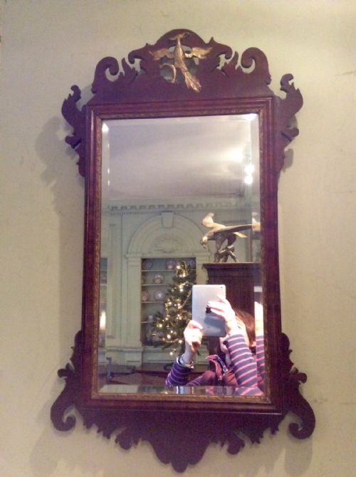 georgian chippendale period fret wall mirror - CATEGORY: ANTIQUE MIRRORS - DATED 1750
