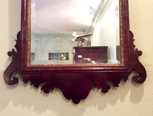 GEORGIAN CHIPPENDALE PERIOD FRET WALL MIRROR - ADDITIONAL PHOTO 1