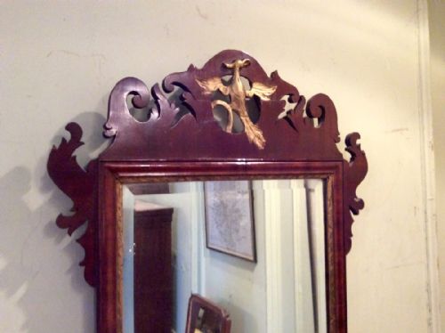 GEORGIAN CHIPPENDALE PERIOD FRET WALL MIRROR - ADDITIONAL PHOTO 2