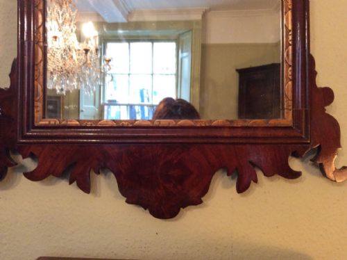 MAHOGANY FRET WALL MIRROR - ADDITIONAL PHOTO 1