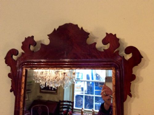 MAHOGANY FRET WALL MIRROR - ADDITIONAL PHOTO 2
