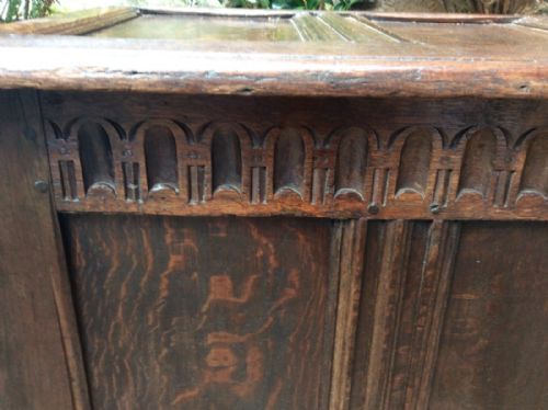 LATE 17TH C OAK COFFER - ADDITIONAL PHOTO 1
