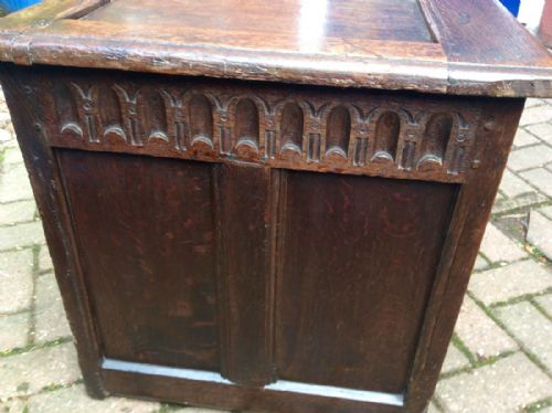 LATE 17TH C OAK COFFER - ADDITIONAL PHOTO 2