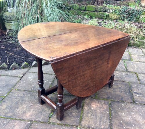 EARLY OAK DROP LEAF OVAL DINING TABLE - ADDITIONAL PHOTO 2