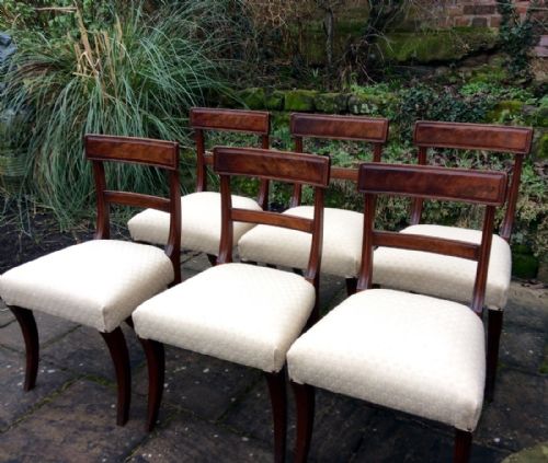 set of six regency mahogany chairs - CATEGORY: ANTIQUE CHAIRS - DATED REGENCY