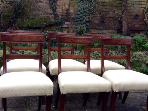 SET OF SIX REGENCY MAHOGANY CHAIRS - ADDITIONAL PHOTO 1