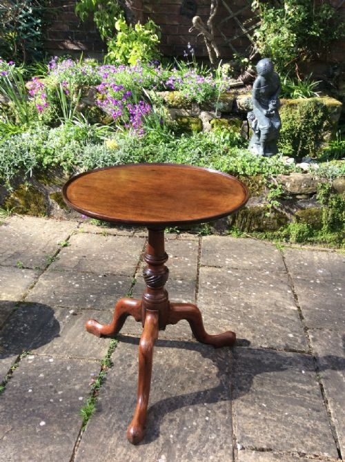 small mahogany tray top tripod - CATEGORY: ANTIQUE TABLES - DATED GEORGIAN