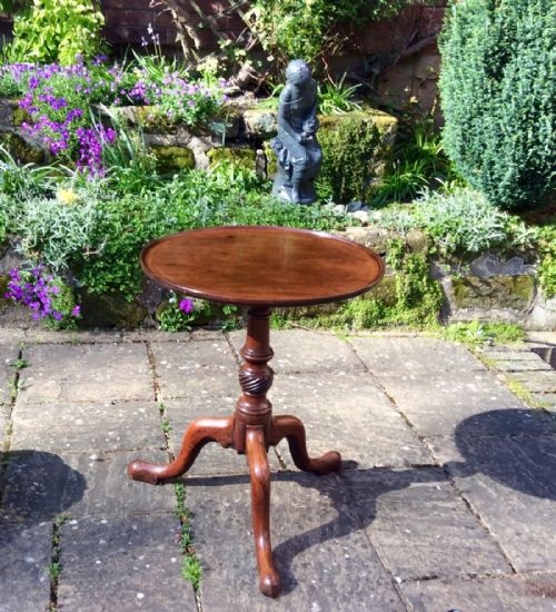 SMALL MAHOGANY TRAY TOP TRIPOD - ADDITIONAL PHOTO 1