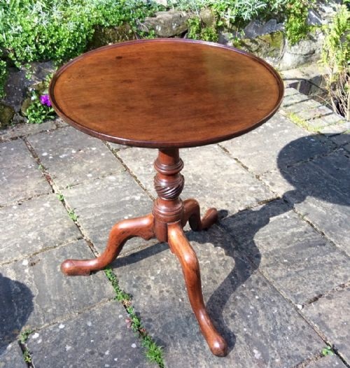 SMALL MAHOGANY TRAY TOP TRIPOD - ADDITIONAL PHOTO 2