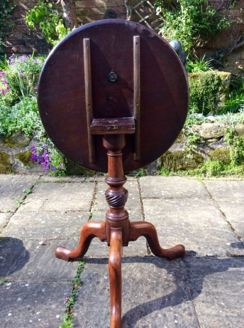 SMALL MAHOGANY TRAY TOP TRIPOD - ADDITIONAL PHOTO 3