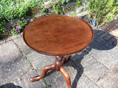 SMALL MAHOGANY TRAY TOP TRIPOD - ADDITIONAL PHOTO 5