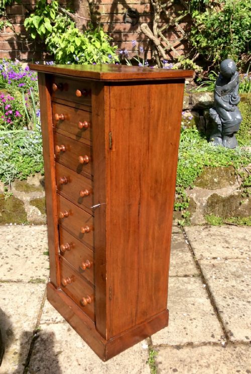 SMALL VICTORIAN MAHOGANY WELLINGTON CHEST - ADDITIONAL PHOTO 1