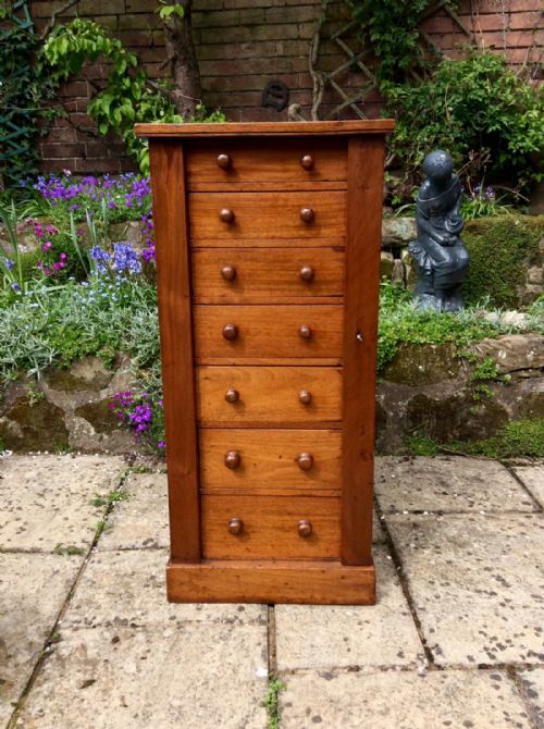 SMALL VICTORIAN MAHOGANY WELLINGTON CHEST - ADDITIONAL PHOTO 2