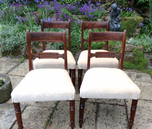 a good set of four regency dining chairs - CATEGORY: ANTIQUE CHAIRS - DATED REGENCY