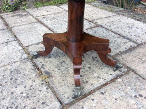 PRETTY REGENCY ROSEWOOD WORK TABLE - ADDITIONAL PHOTO 4