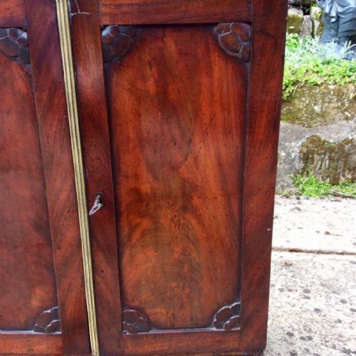 SMALL MAHOGANY CAMPAIGN FOLIO CUPBOARD - ADDITIONAL PHOTO 5