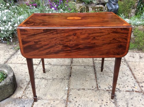 GEORGIAN INLAID PEMBROKE TABLE - ADDITIONAL PHOTO 4