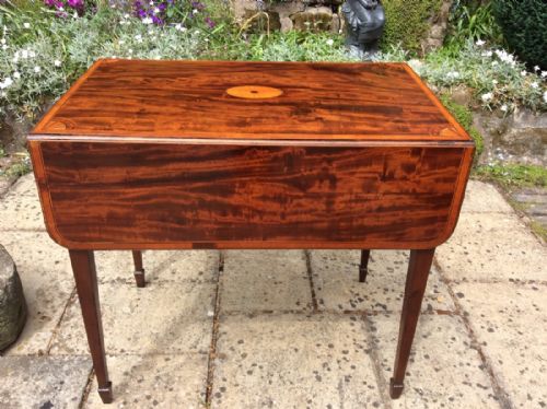 GEORGIAN INLAID PEMBROKE TABLE - ADDITIONAL PHOTO 6