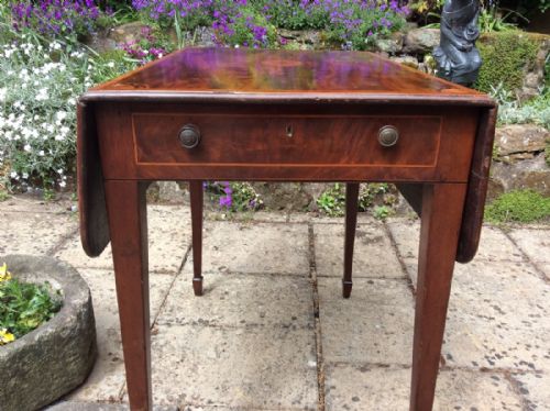 GEORGIAN INLAID PEMBROKE TABLE - ADDITIONAL PHOTO 7