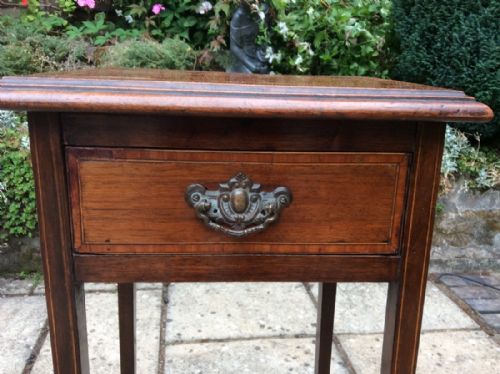 SMALL EDWARDIAN BEDSIDE TABLE - ADDITIONAL PHOTO 1
