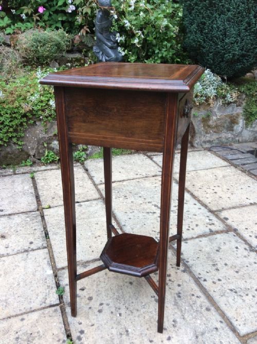 SMALL EDWARDIAN BEDSIDE TABLE - ADDITIONAL PHOTO 2