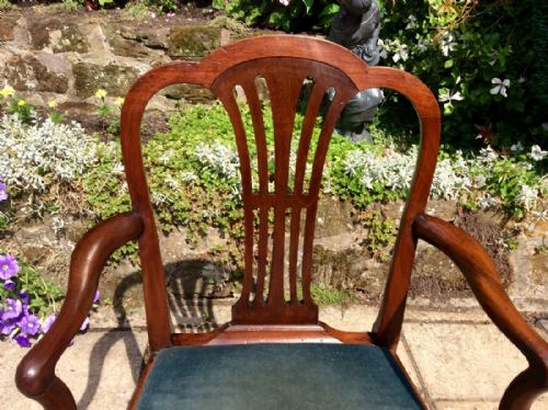 GOOD GEORGIAN ELBOW OR CARVER CHAIR - ADDITIONAL PHOTO 1