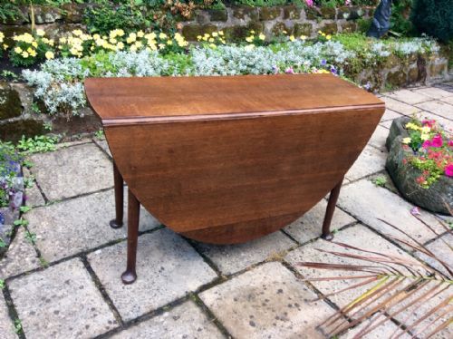georgian oak pad foot dining table - CATEGORY: ANTIQUE TABLES - DATED GEORGIAN