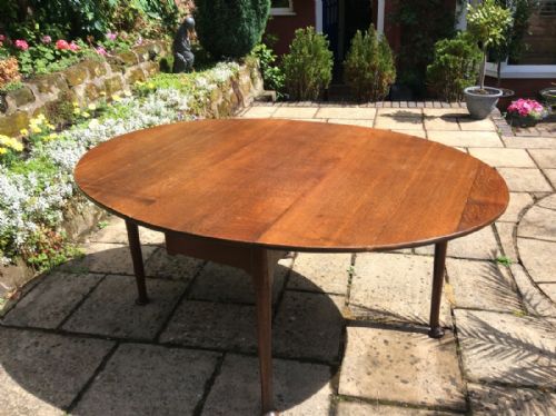 GEORGIAN OAK PAD FOOT DINING TABLE - ADDITIONAL PHOTO 2