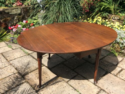 GEORGIAN OAK PAD FOOT DINING TABLE - ADDITIONAL PHOTO 3