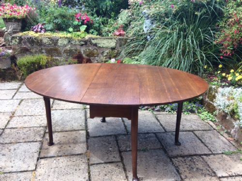 GEORGIAN OAK PAD FOOT DINING TABLE - ADDITIONAL PHOTO 4