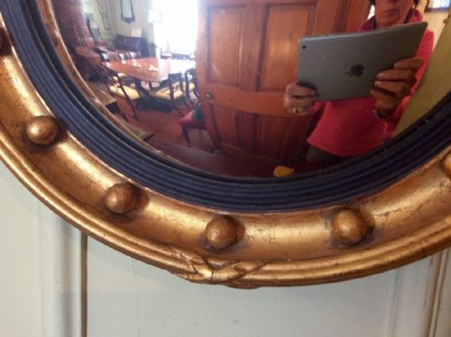 REGENCY CONVEX GILT MIRROR - ADDITIONAL PHOTO 1