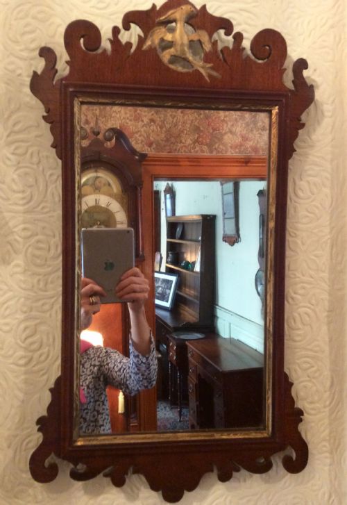 georgian fret wall mirror - CATEGORY: ANTIQUE MIRRORS - DATED GEORGIAN