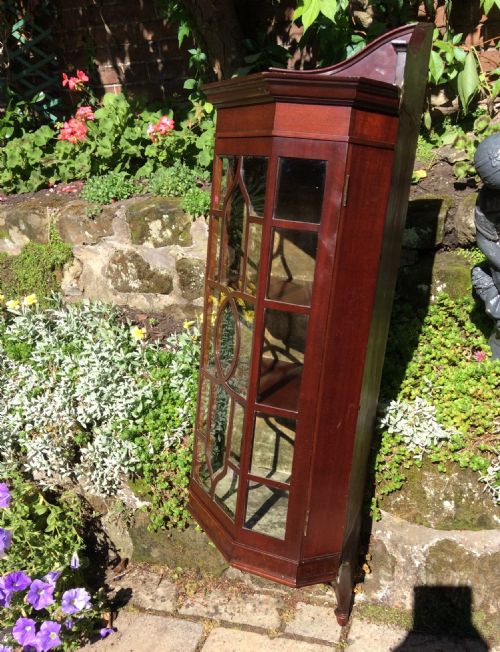 EDWARDIAN GLAZED CORNER CUPBOARD - ADDITIONAL PHOTO 3